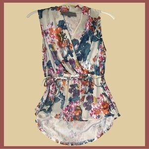 Anthro Sunday in Brooklyn Soft Floral Drapey Sleeveless Top